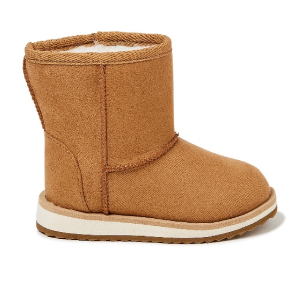 NWT Wonder Nation Girl Cozy Faux Shearling Winter Boot Taupe - Picture 4 of 8